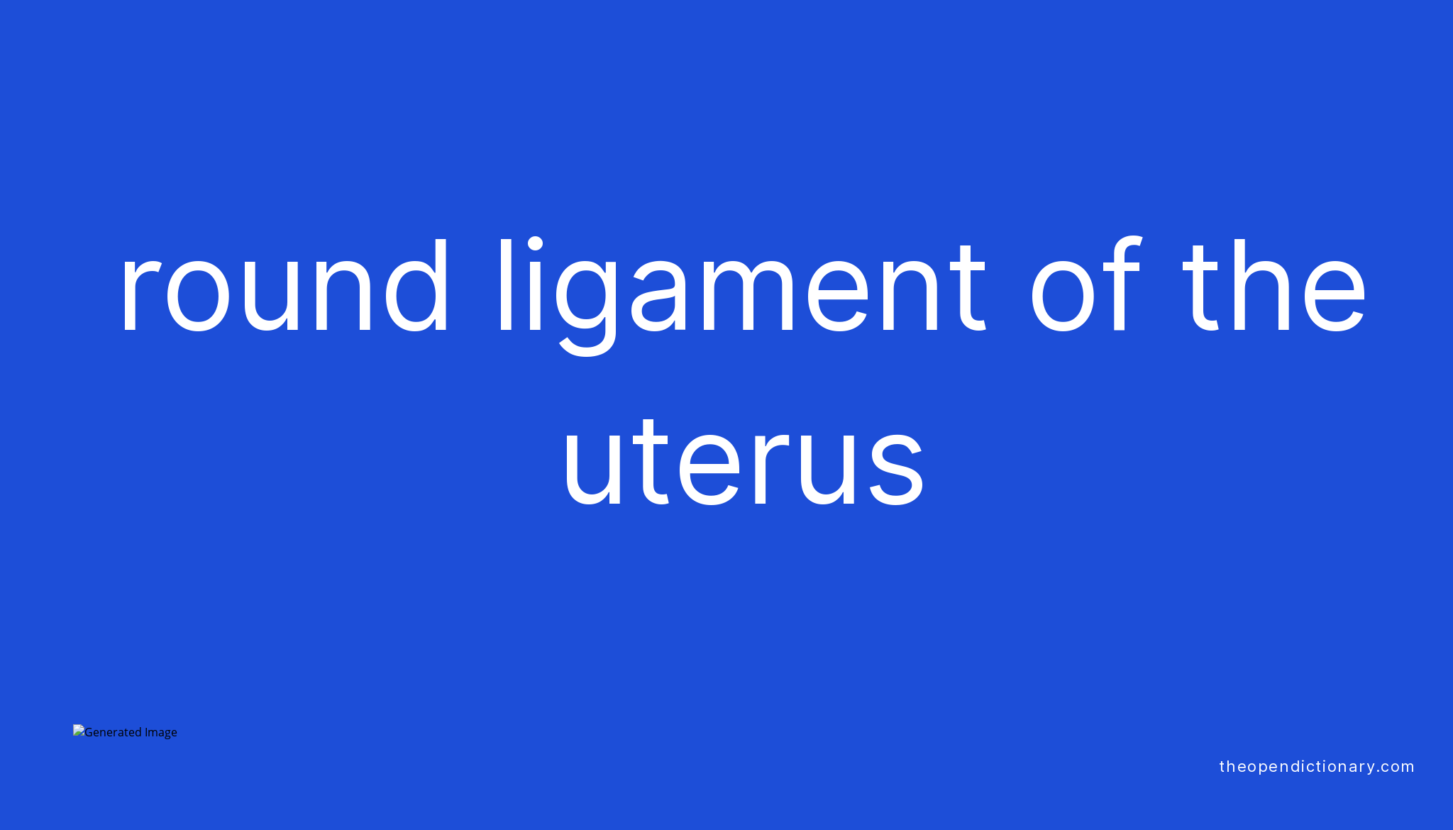 Round ligament of the uterus Meaning of Round ligament of the uterus